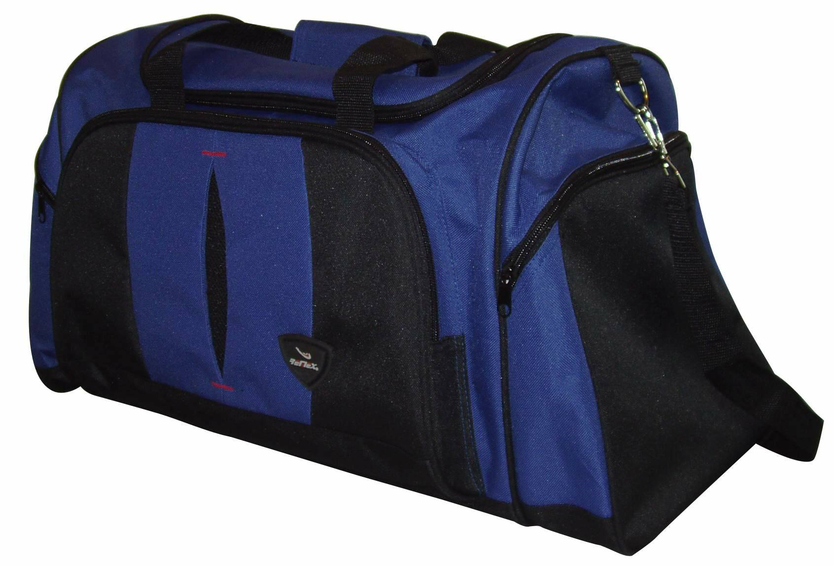 Blue and Black Sports Duffel Bag